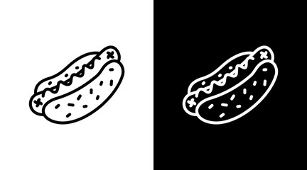 Hotdog With Icon Set Design