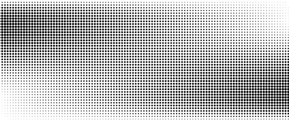 Dotted halftone gradient texture. Fading polka dot background. Repeated dots gradation pattern background. Black vanishing comic pop art overlay backdrop.