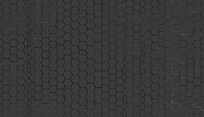 3D render of a geometric honeycomb pattern in shades of gray