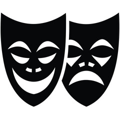 theater masks  vector icon