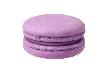 Purple macaron cookie isolated on transparent background