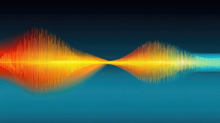 Abstract wave with vibrant colors against dark backdrop