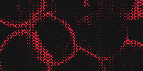 Geometric isometric triangles halftone cover design set