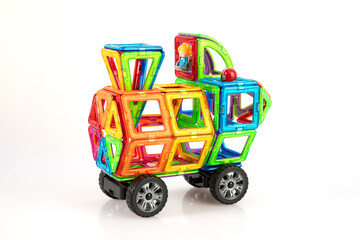 Almost Finished Magnetic Toy Train for Educational Creativity