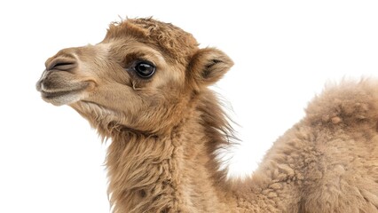 Obraz premium Young Desert Life: The Innocent Gaze of a Baby Camel