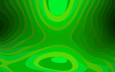 Abstract Green Curves A Dynamic Composition of Overlapping Organic Shapes