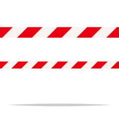 Fototapeta premium Seamless red and white barrier tape vector isolated illustration