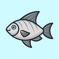 vector illustration of a fish