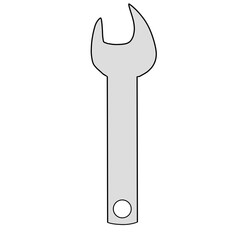 spanner tool simple illustration スパナ　工具　イラスト