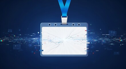 Identification Card with Digital Abstract Background