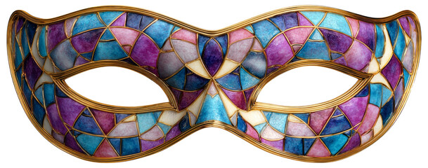 fantasy Mardi gras table mask festival cut out transparent background