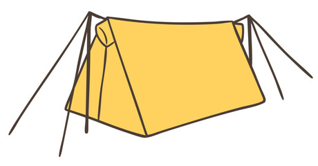 緊急時のシェルター、登山用ツェルトのイラスト2