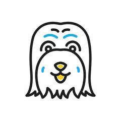 Multi color icon for hairy