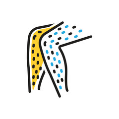 Multi color icon for hairy