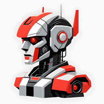 Vector Graphic of a Nostalgic Bipedal Science Fiction Machine from the 1980s Era