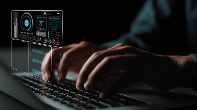 Smart home dashboard manages IoT system. Smart home dashboard controls temperature, dashboard tracks energy, smart home handles devices, and smart home dashboard monitors data. Marrow