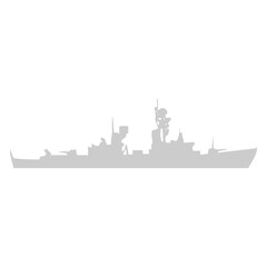 Naklejka premium Warship Silhouette Icon