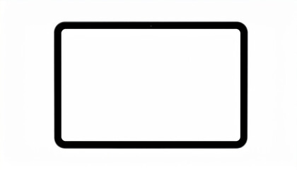 Tablet device mockup, Transparent screen, Transparent background, PNG material for synthesis