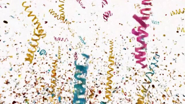 Festive swirls in a colorful confetti storm - Powered by Adobe