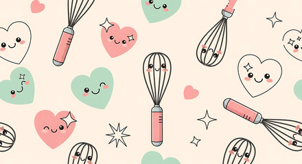 seamless pattern with cutlery