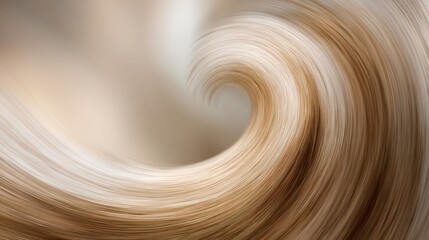 An abstract swirl of soft beige and brown tones, a sense of fluidity and motion, blurred brown background