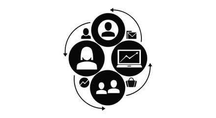 Diverse team collaborating in a modern business network, symbolizing teamwork and connectivity.