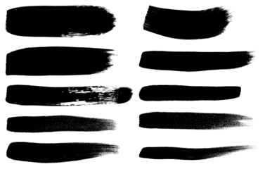 brush stroke set isolated on white background