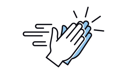 Clapping hands making a sound of applause and appreciation.