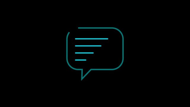Comment Below Box Pop-Up With Animation Alpha. 4K Resolution