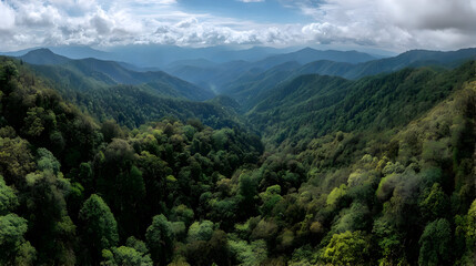 Scenic green mountain landscape under clear sky
