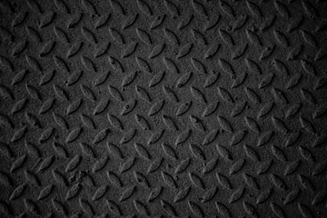 Fototapeta premium A black and white photo of a metal surface with a pattern of squares