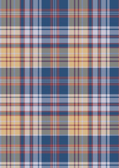 Seamless red,brown,green, lemon,teal and black plaid twill check pattern for fabric design.
