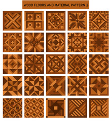 vector illustration wood floor and materail paatten set 2.ai