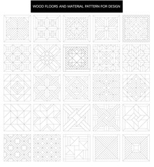set of seamless geometric patterns, wood floors and materail paatten set 2