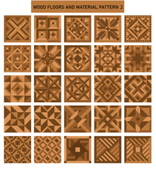 set of wooden floors and parquet, set of seamless geometric patterns, wood floors and materail paatten set 