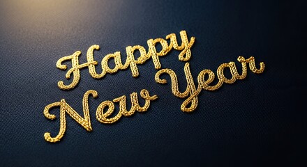 Happy New Year Golden Glitter Festive Celebration