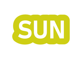 sun vector sticker on a white background
Vector sticker with the inscription on a white background