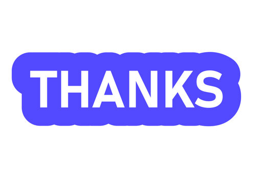 thanks vector sticker on a white background
Vector sticker with the inscription on a white background
