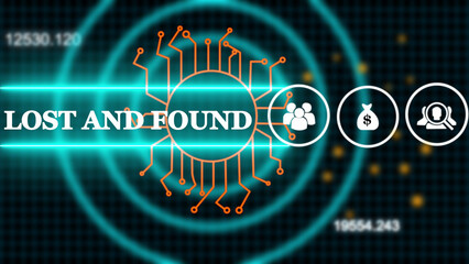 Handwriting text Lost And Found. Conceptual photo a place where lost items are stored until they reclaimed Male human wear formal work suit presenting presentation using smart	