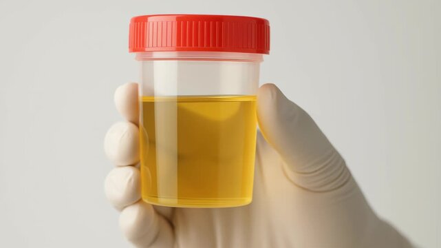 Urine Sample Collection in Clear Container Ensuring Health, Hygiene, and Proper Form for Medical Testing and Analysis