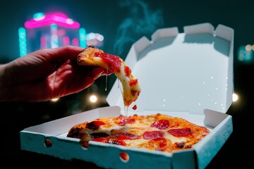 Wood-fired artisan pizza slice