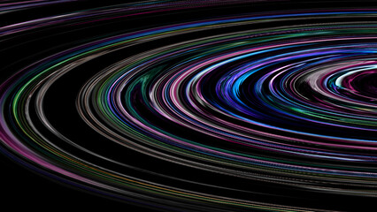 Futuristic Concentric Circular Light Trails Background, Vibrant Dynamic Energy Vortex Graphic, Modern Abstract Spiral Movement Technology Wallpaper