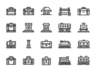 Railway Toolbox Line Art Technical Sketches