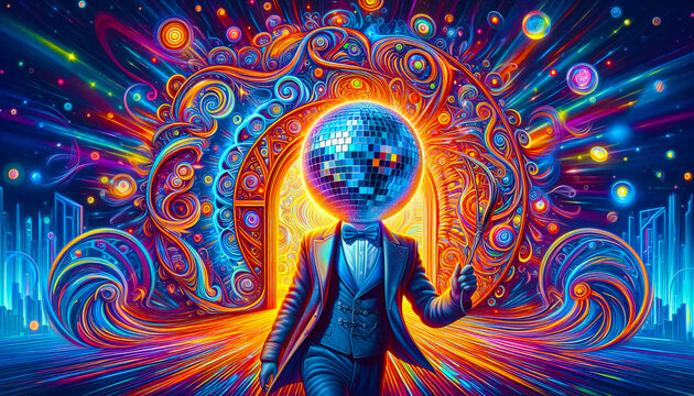 Vibrant Cyberpunk AI Head Avatar - Neon Digital Consciousness Concept Art