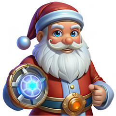 santa claus and christmas tree