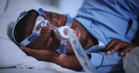 Sleep Apnea CPAP Helps Man Breathe Better During