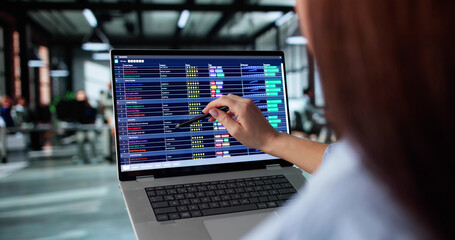 The Young Woman Analyzing Medical Billing Records