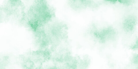 Green watercolor or pastel abstract background border texture with white copy space for product display or banner.
