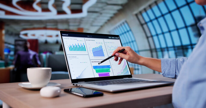 Analyzing KPI Data At Airport Lounge Terminal
