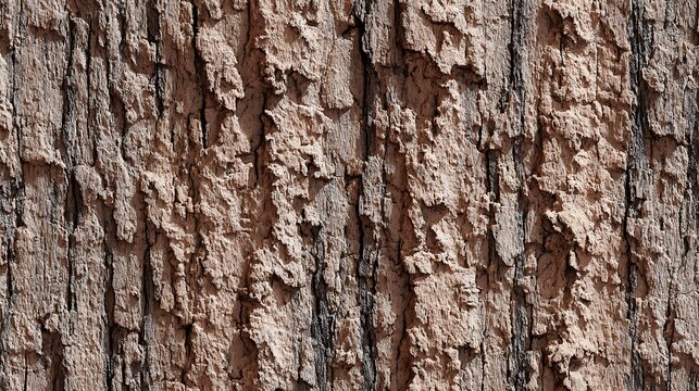flat lay of a vertical tree trunk with repeating rough bark texture - Powered by Adobe